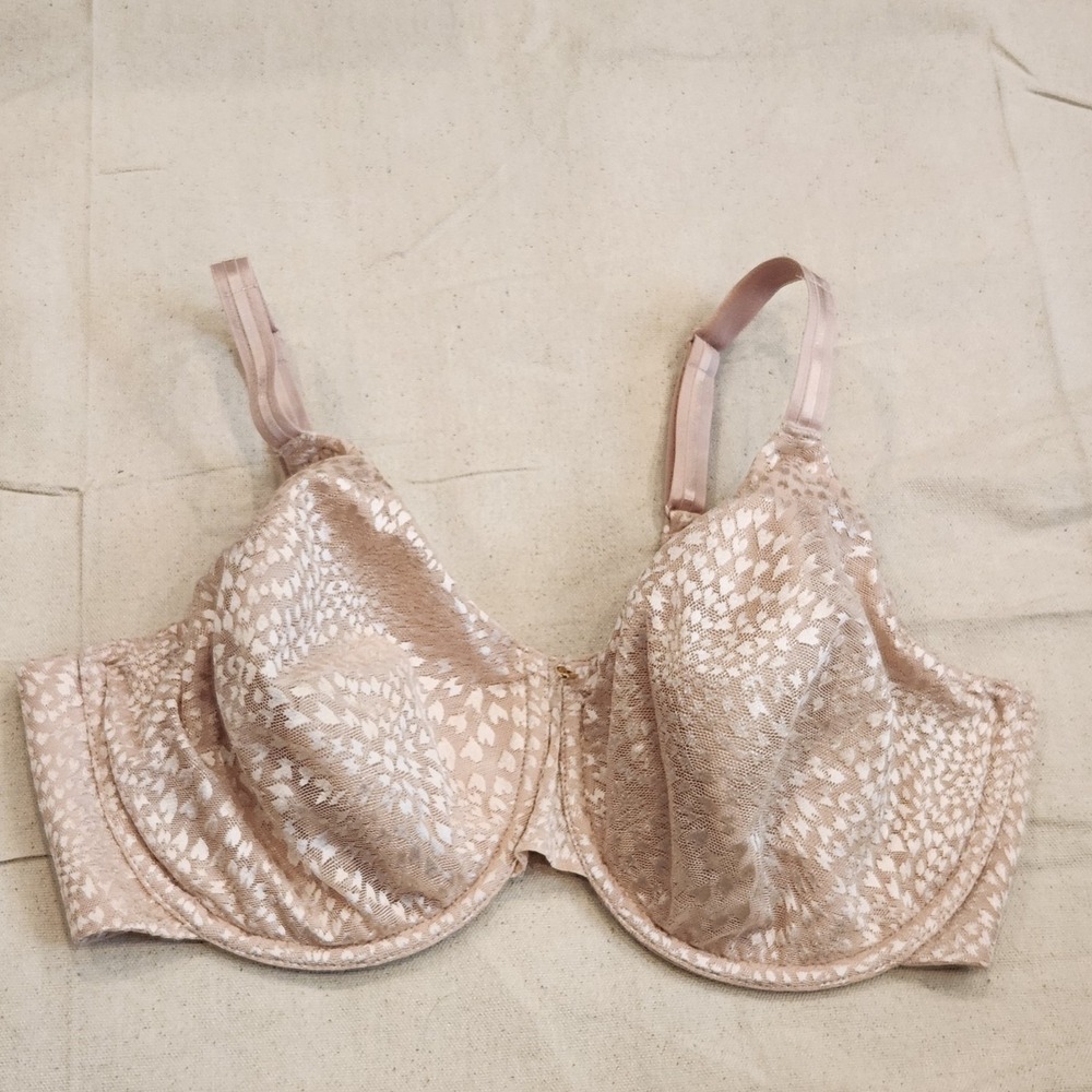 New Chantelle C19UM1 Nude Beige Underwire Unlined Full Coverage Bra size 38DD